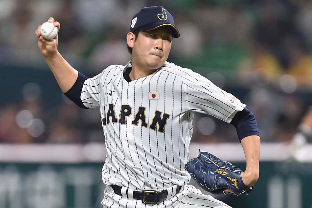 handsome japanese baseball player